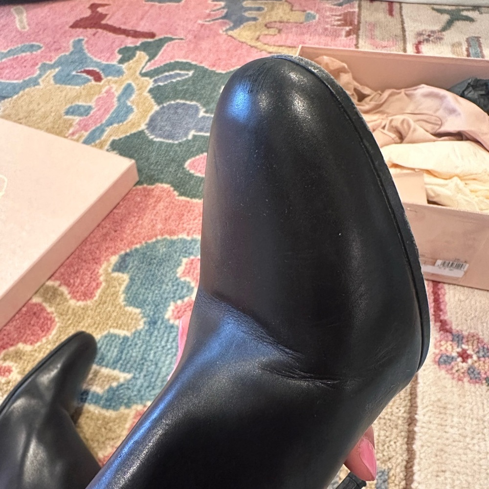 EUC Prada black leather booties Size 41 US 10 - Picture 11 of 16